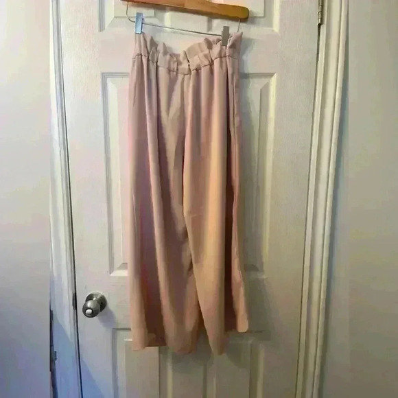 Carolina Belle Montreal wide leg pink cropped  with belt detail size 4 - Picture 5 of 6